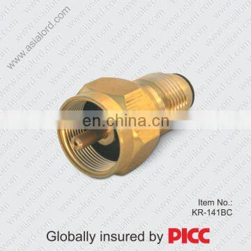 Cylinder connector for gas filling