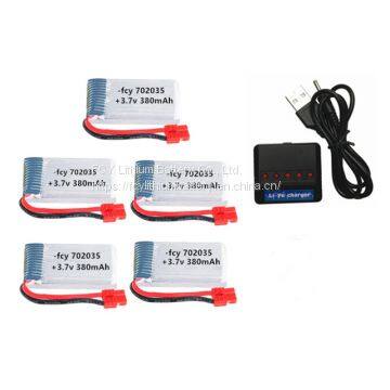 702035 3.7v 320mah real capacity lipo batteries for power tools