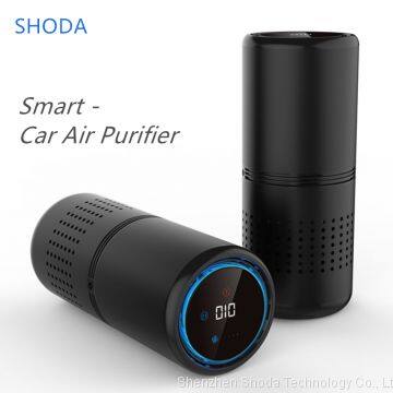 Smart Car Air Purifier Mini Cup Shape Hepa Filter Air Cleaner Anion PM2.5 Remove Formaldehye for Car Hotal kids