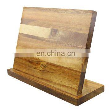 Super quality magnetic kitchen knife wooden block acacia wood