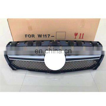 Silver Front Grille Grill Fit For Mercedes-Benz W117 CLA200/250 CLA45 AMG 14-16