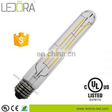 CE ETL Approved 6W 185mm T30 Tubular Led Filament Bulb With Clear Frosted Glass Cover Express Led Tubes