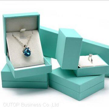 OUTOP Packaging Custom Logo Printed Jewelry Packaging Box With Velvet Paper Jewelry Box Drawer Boxes photo-2