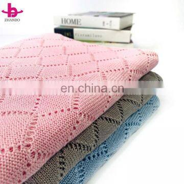 Cable Knit Newborn Baby Blanket Wholesale Kids Cashmere Knitted Blanket photo-5