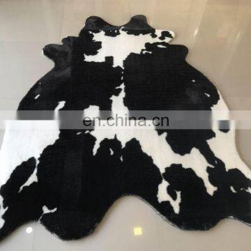 Cow Printing Faux Rabbit Fur Rug photo-2
