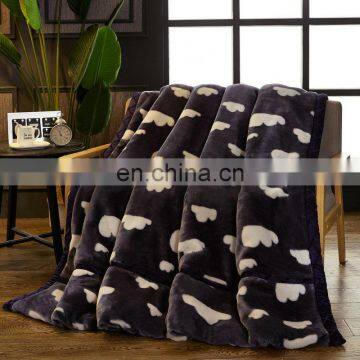 2020 Factory Direct Supply Super Soft Raschel Fabric 2 Layers Thickened Warm Winter Traveling Bedding Sofa Throw Blanket photo-6