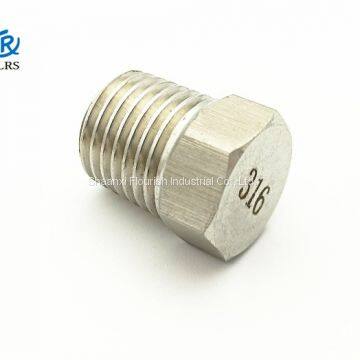ASME B16.11 Hexagon Head NPT/BSPT A182 F316/316L Threaded Plug/pipe Fitting photo-4