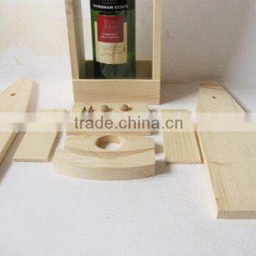 Custom DIY Wooden Wine Carrier,Single Bottle Tote photo-2
