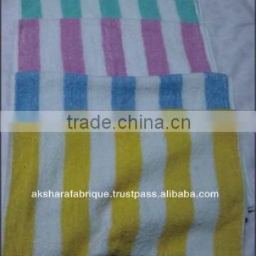 Striped Cotton Pool Towels