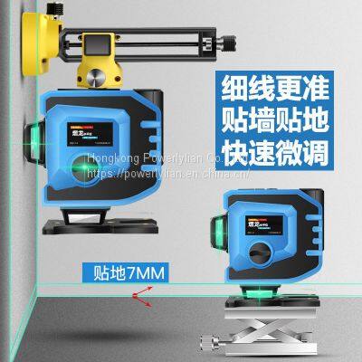 Laser Level Green Beam Laser Cross 12 Line Self Leveling 3D Auto Rotary Construction Line Laser