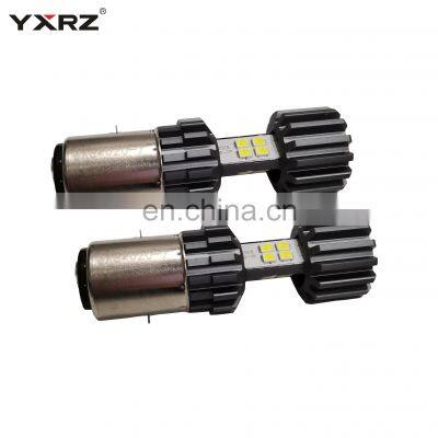 Super bright 6000K-6500K Color temperature 12W Three Sides Two Socket patch Motorcycle Headlight Bulb