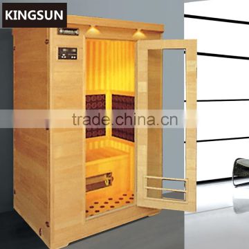 Tourmaline Solid Wood Sauna One Person Dry Sauna Room K-7127