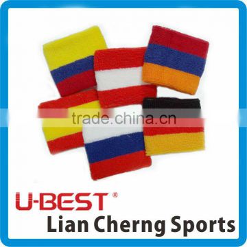 Super absorbent sweat country flag wristband