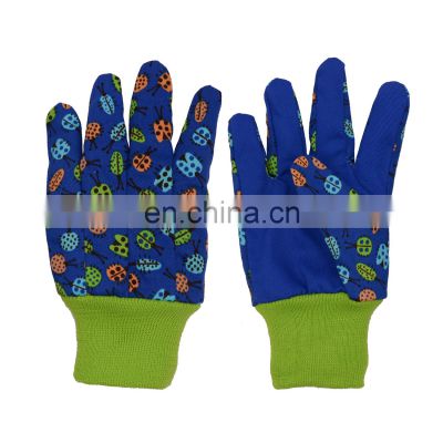 HANDLANDY In Stock Ladybug Pattern Cotton Garden Work Gloves Yard Work Thorn Proof Garden Gloves Kids Garden Gloves