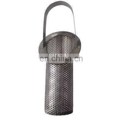 Custom duplex steel 2205 perforated basket filter