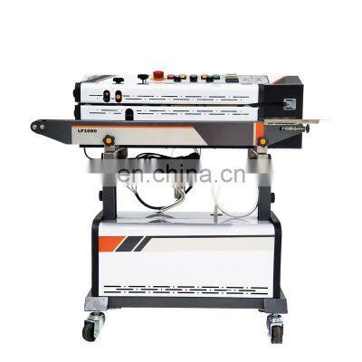 LF1080B Continuous Air Suction Band Sealer Vacuum Nitrogen Inflating Bag Sealing Machine