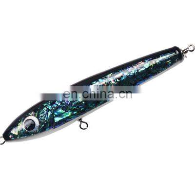 high quality Abalone shell pencil wood bait tuna lure new lure 2021 saltwater fishing lures