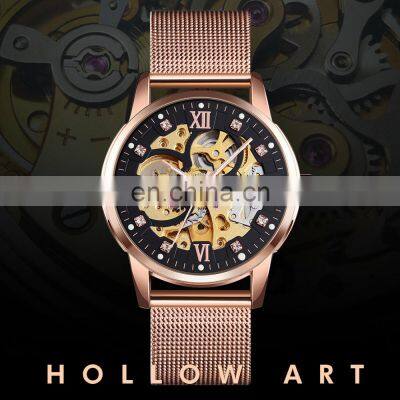 Luxury SKMEI 9199 Automatic Mechanical Movement Stainless Steel Men Wrist Watch photo-5