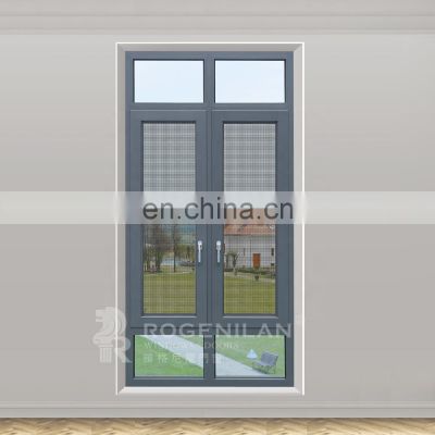 Customised aluminum alloy patio thermal break window with mosquito net designs