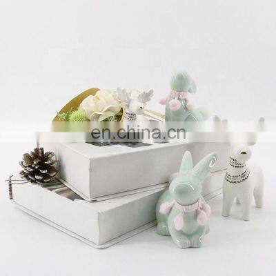 Nordic Home Decor Ceramic Rabbit Shape Ornaments Show Pieces for Decoration photo-4