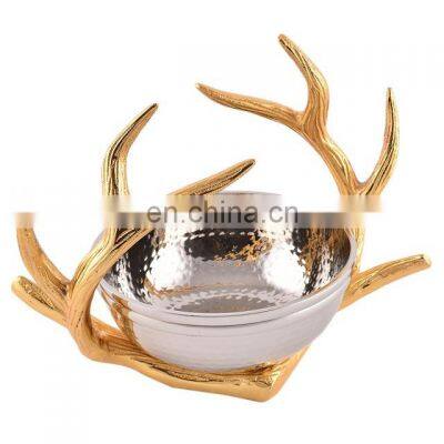 Gold and Silver Metal Bowl