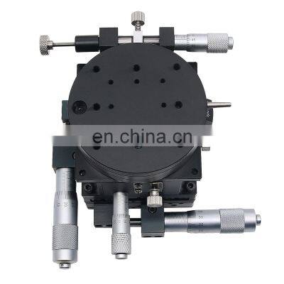 SEMXYZR-80 XYZR 4-Axis Micrometer Linear Stage 80x80mm Crossed Guide Rail Manual Linear Stage photo-5