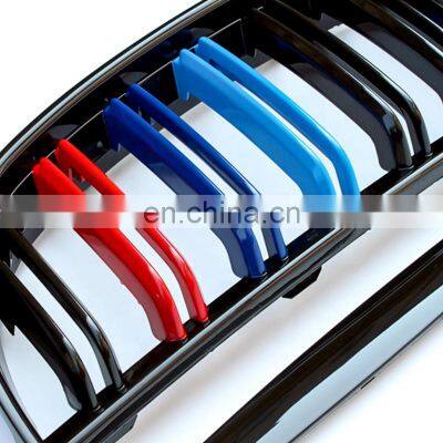 M3 Style E90 Front Bumper Grill for BMW 3 Series E90 M Color Double Slat Line Style 2005-2008 photo-5