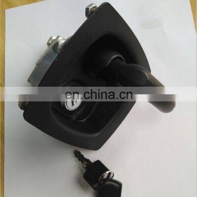 MS858C-3 Black Powder Coated Iron/Steel Industrial Flush Pull Latches Cabinet Hardware Vehicle Toolbox Panel Paddle Locks photo-2