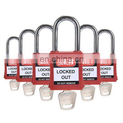 Elecpopular  38mm Stainless steel padlocks Nylon Safety padlock  6 PCS