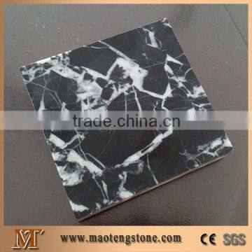 Nero Marquina Marble, Black Background & White Vein Marble