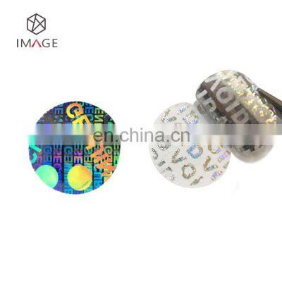 15mm Warranty VOID Tamper Proof Hologram Sticker with SECURE GENUINE Background