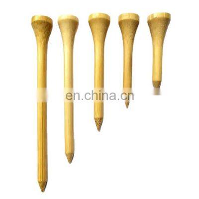 OEM High Quality Golf Wooden Bamboo Tees Colorful Bulk Natural Eco-Friendly 42mm/54mm/83mm Golf Ball Tee