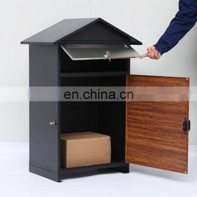 Home Outdoor Package Galvanized Steel Large Smart Parcel Delivery Mailbox Drop Post Mail Letter Box