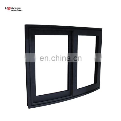 Australian American standards custom security blast resistant aluminium frame curved sliding modern glass windows