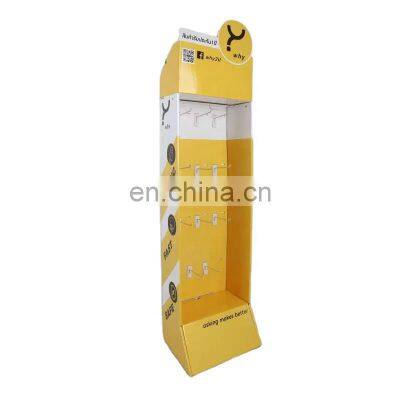 Floor Type Supermarket Products Advertising Cardboard Display Racks Printed Paper Display Shelf Display Counter