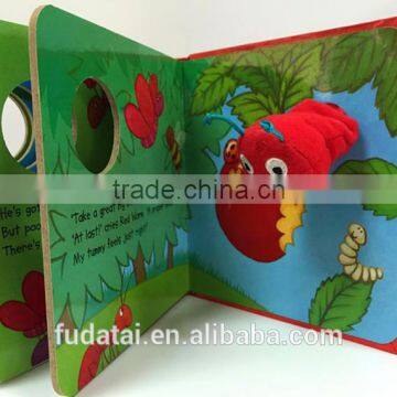 FDT customized top quality hardcover board book with lovey toy