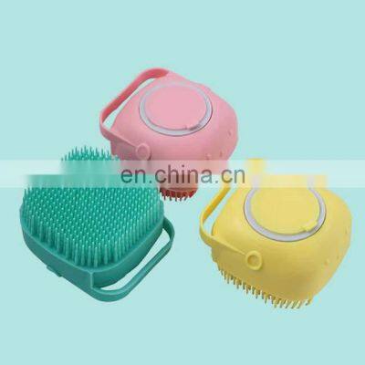 Hot Selling Soft Body Brush Shower Brush Baby Silicon Massage Bath Brush With Soap Dispenser photo-2