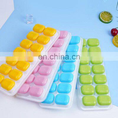 Latest Personalised New Rectangle PP BPA Free Easy Release Silicone Portable Wholesale Reusable Ice Cube Tray