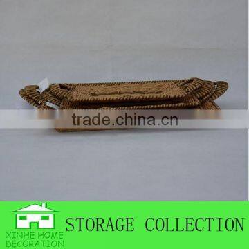 Set of 4 Rectangular Wholesale Paper Rope Woven Egg Tray photo-3