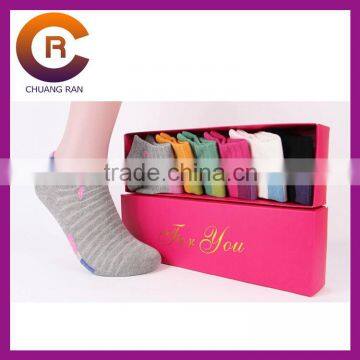 Custom glossy lamination printed paper socks box