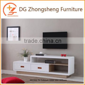 Modern Chinese Style Home Decorative Wooden TV Cabinet With Showcase