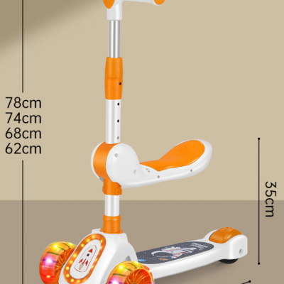 Children's Scooter 1-10 Year Old Baby's yo yo Scooter Scooter with Music and Light, Seatable and Scootable（Wechat:13510231336）