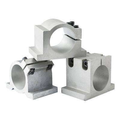 CNC Spindle Motor Fixture 65mm 80mm 85mm 100mm 125mm Cast Aluminum Mounted Round Square Spindle Mount For CNC Router Motor