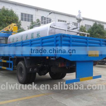 2014 Best price Dongfeng boom truck crane with water tanker in Peru