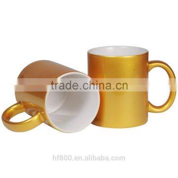 11oz silver /gold high quality mug,coated sublimation mug