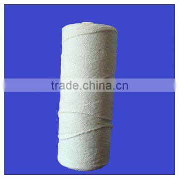 Ceramic fiber yarn reinforced with glass fiber