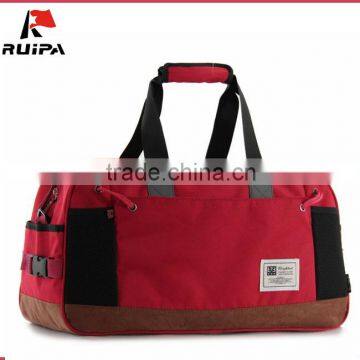 fashion cotton fabric large capacity student colleage duffle bag for teenage 2016