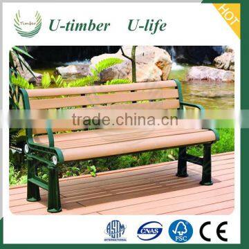 Elegant garden WPC composite bench outdoor use