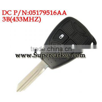 Best quality 2 Button remote key with 433MHZ(FCC :05179516AA) for Chrysler