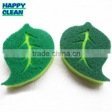 Leaf Shape Sponge Scouring Pad/ Strawberry Sponge Scouring Pad